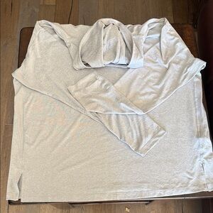 Athleta Uptempo Light Gray Hoodie Sweatshirt